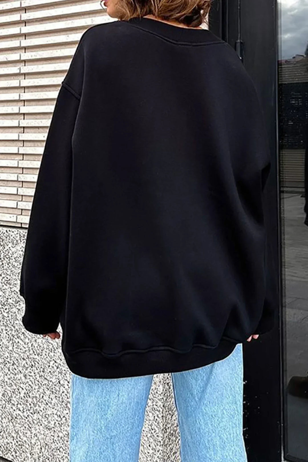 Stilla | Oversize-Sweatshirt med Rund Halsudskæring