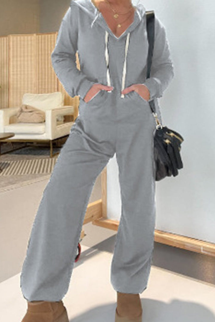 Stilla | Ensfarvet Onesie Med Hætte