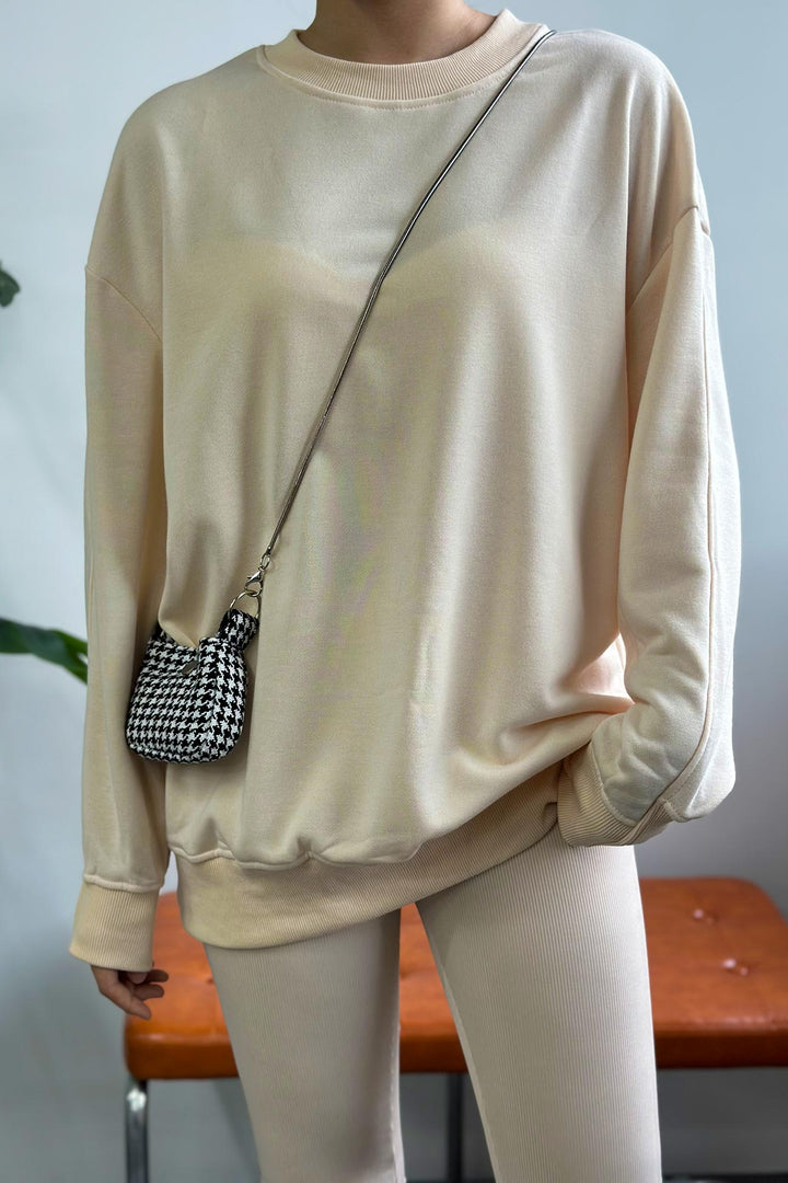 Stilla | Kostumer Leggings Sweatshirt Med Rundhals Uni
