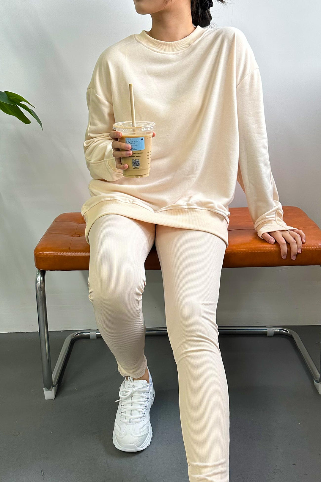 Stilla | Kostumer Leggings Sweatshirt Med Rundhals Uni