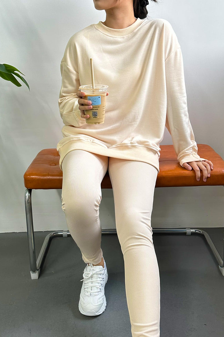 Stilla | Kostumer Leggings Sweatshirt Med Rundhals Uni