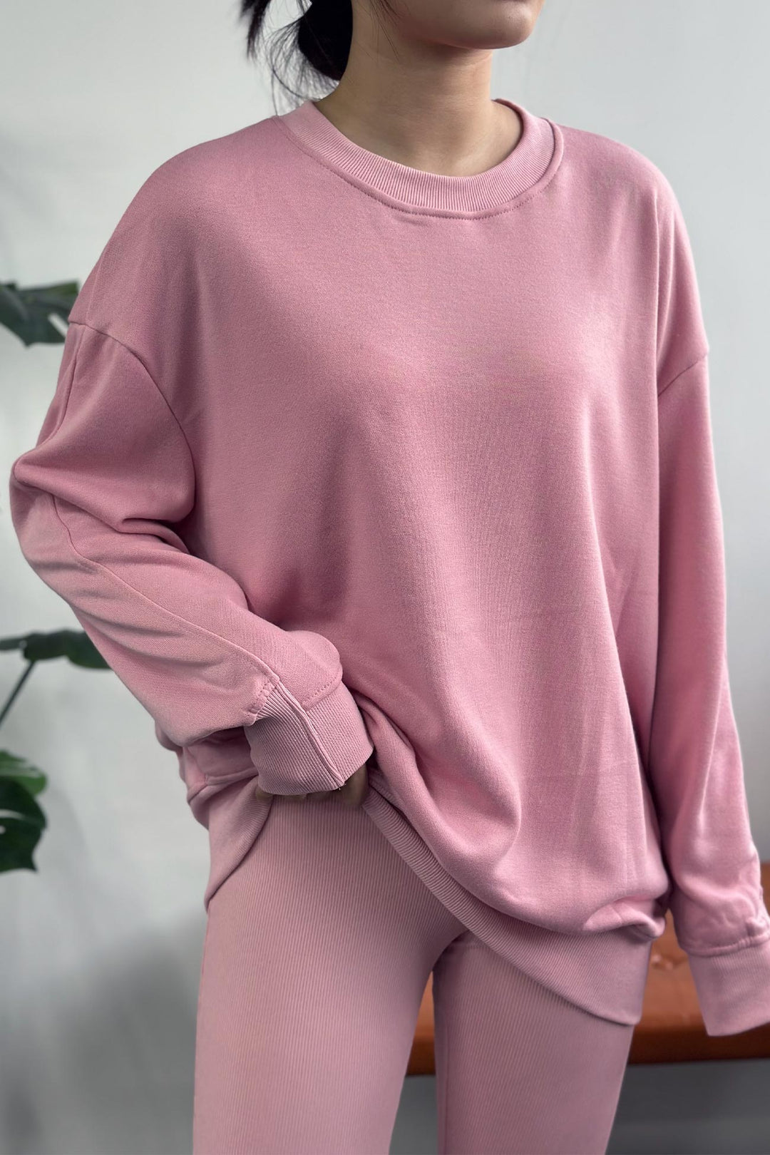 Stilla | Kostumer Leggings Sweatshirt Med Rundhals Uni