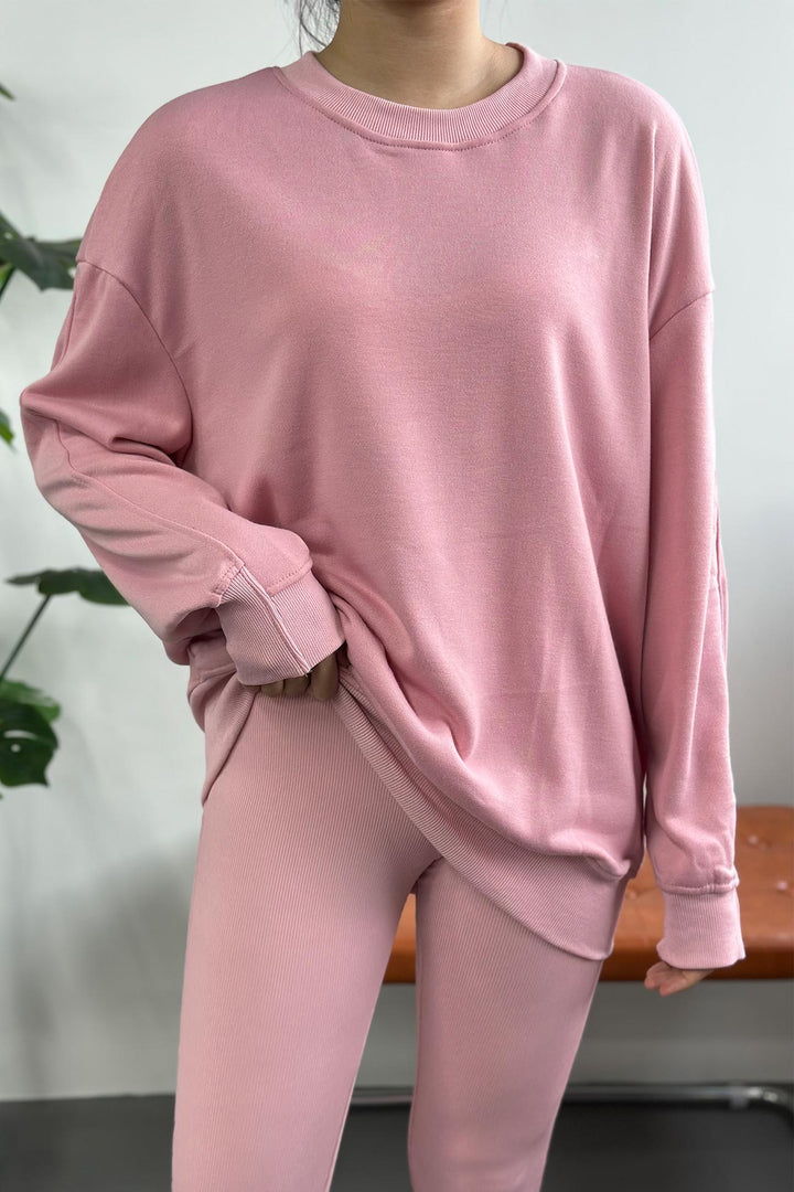 Stilla | Kostumer Leggings Sweatshirt Med Rundhals Uni
