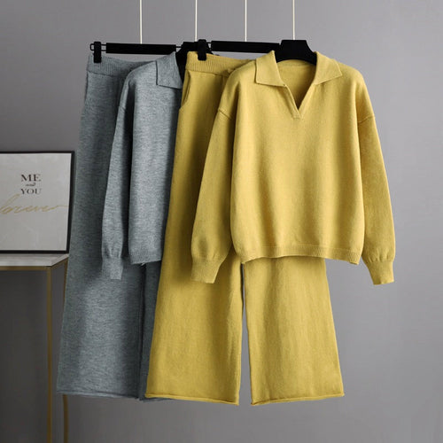 Stilla | Strik Sweater og Bukser Sæt