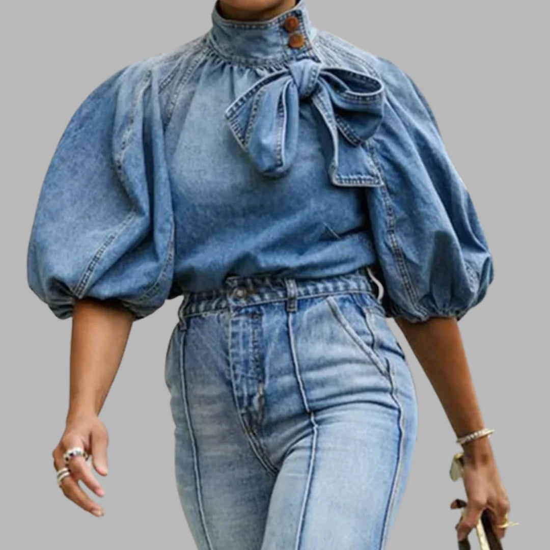 Stilla | Jeansbluse med moderne snit