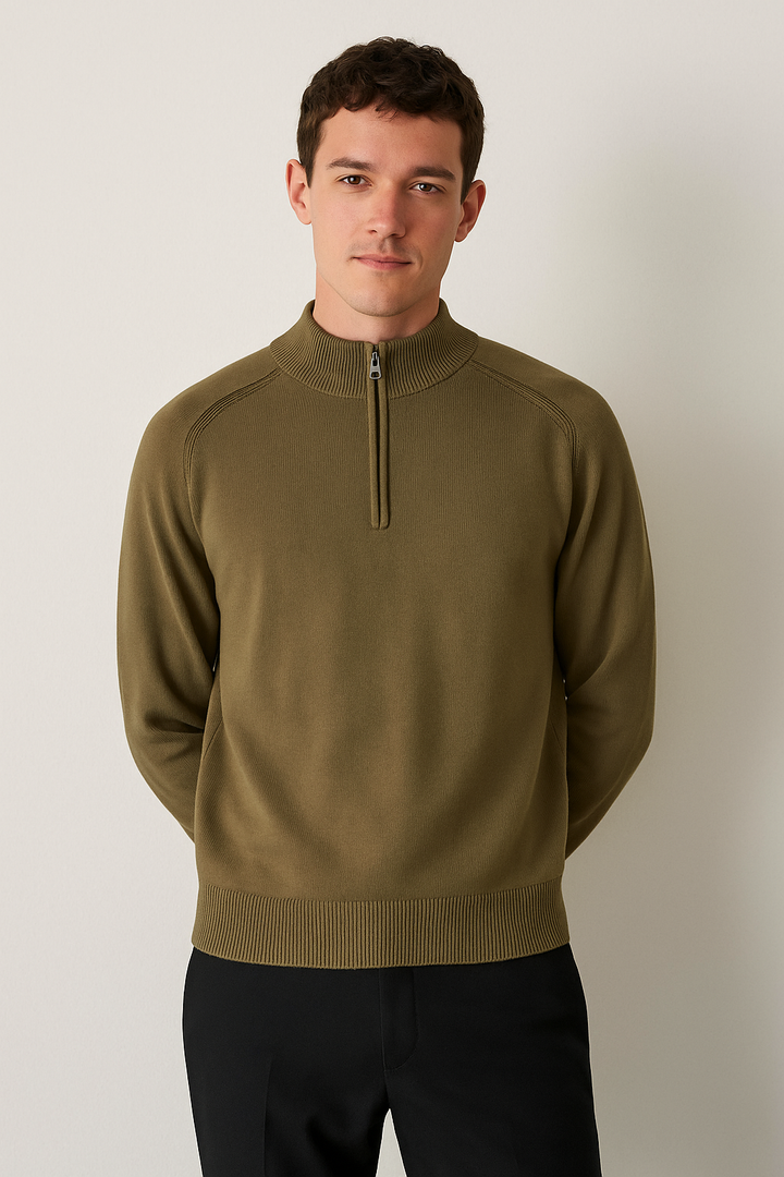 Stilla | Herres Halv-Zip og Høj Krave