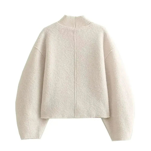 Stilla | Rullekrave Sweater til Damer Lavet Af Boucle-Strik