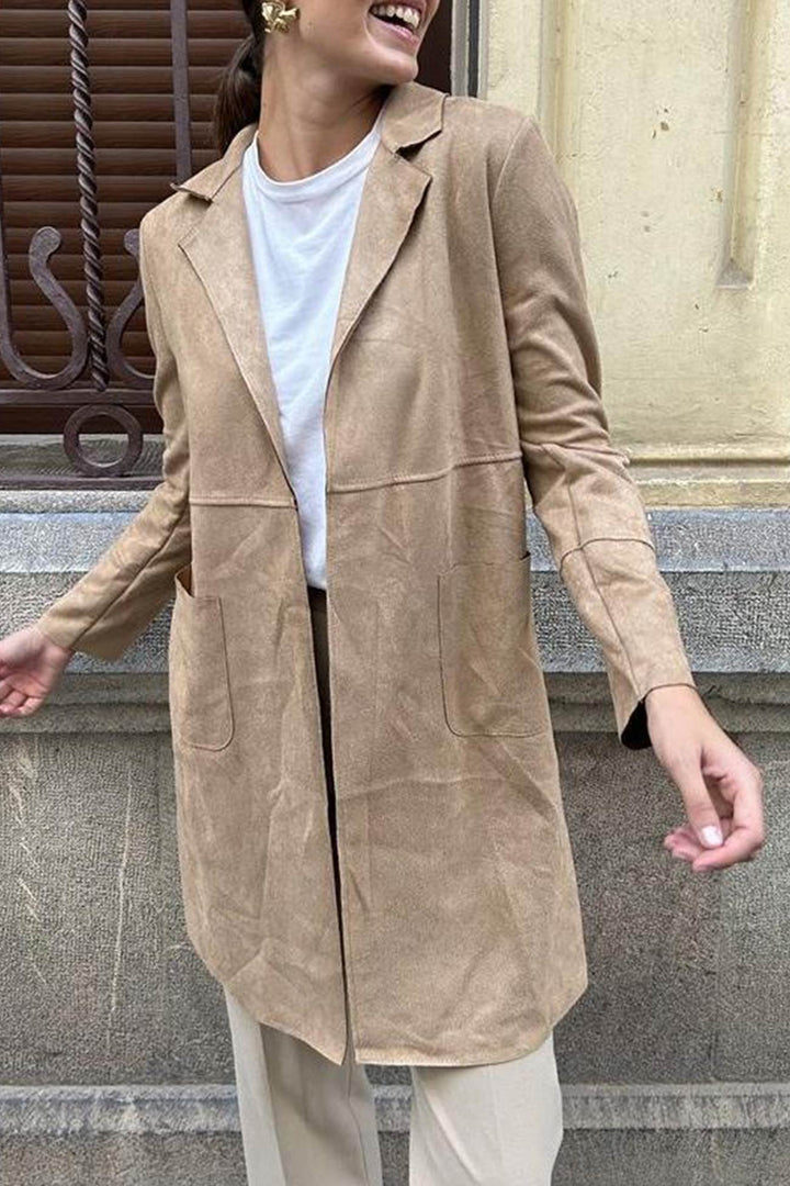 Stilla | Blazer Mellemlang Af Ensfarvet Provence