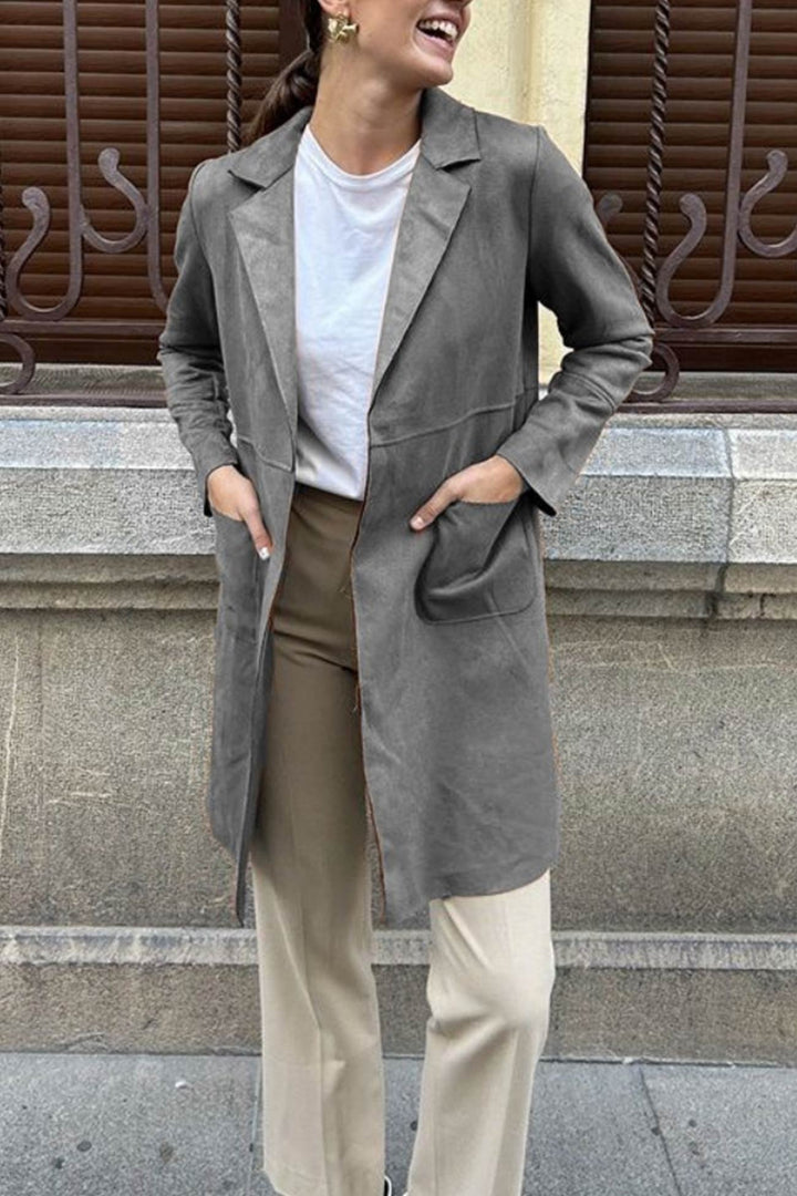 Stilla | Blazer Mellemlang Af Ensfarvet Provence