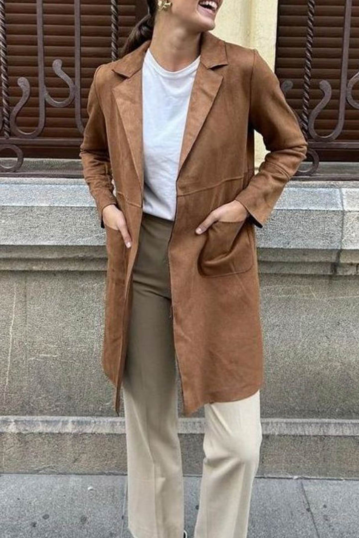 Stilla | Blazer Mellemlang Af Ensfarvet Provence