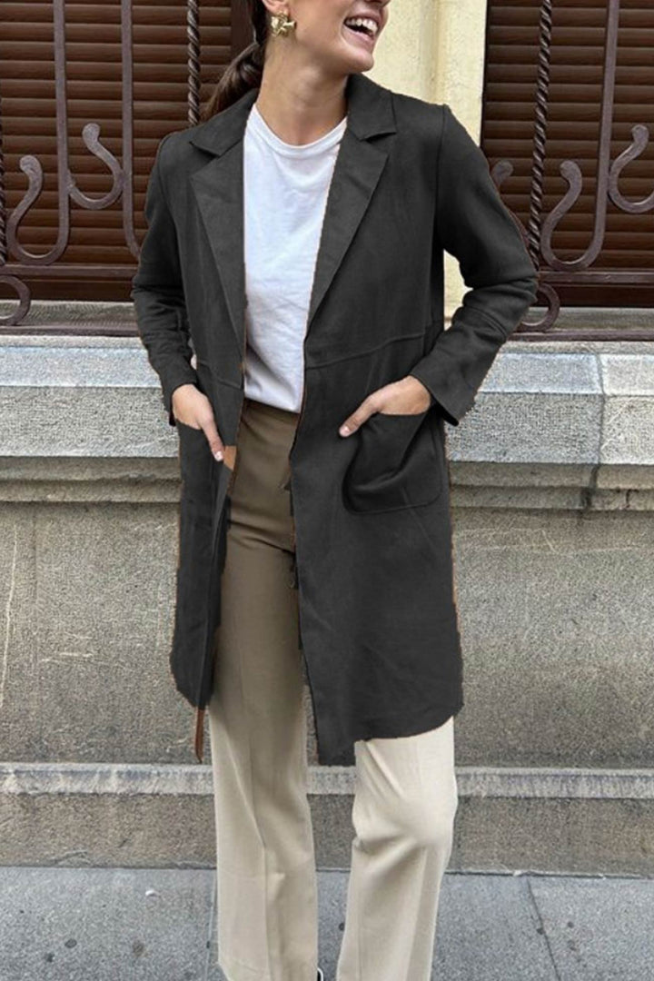 Stilla | Blazer Mellemlang Af Ensfarvet Provence