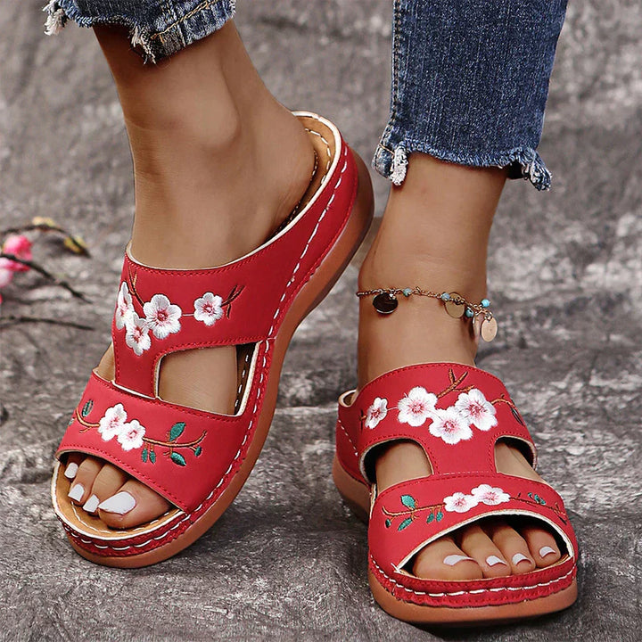 Stilla | Orthopædisk Retro Blomster Sandaler