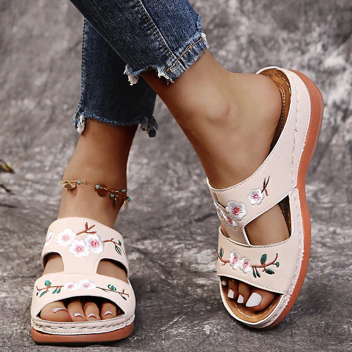 Stilla | Orthopædisk Retro Blomster Sandaler