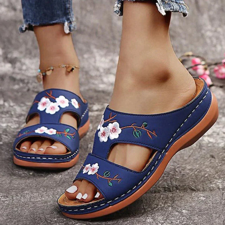 Stilla | Orthopædisk Retro Blomster Sandaler