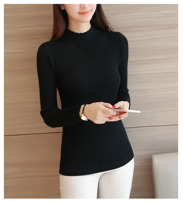 Stilla | Stilfuld Rippet Rullekrave Sweater