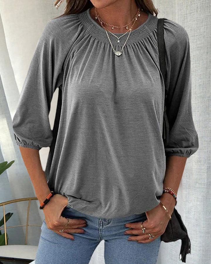 Stilla | Bluse Kvinders Rund Hals Bluse