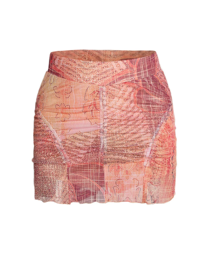 Stilla | Grunge Blomstret Top Med Nederdel