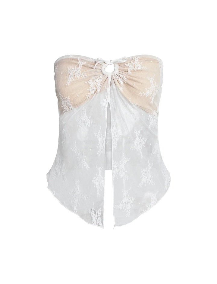 Stilla | Elegante Gennemsigtig Top Med Nederdel