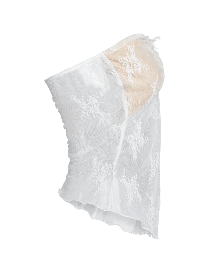 Stilla | Elegante Gennemsigtig Top Med Nederdel