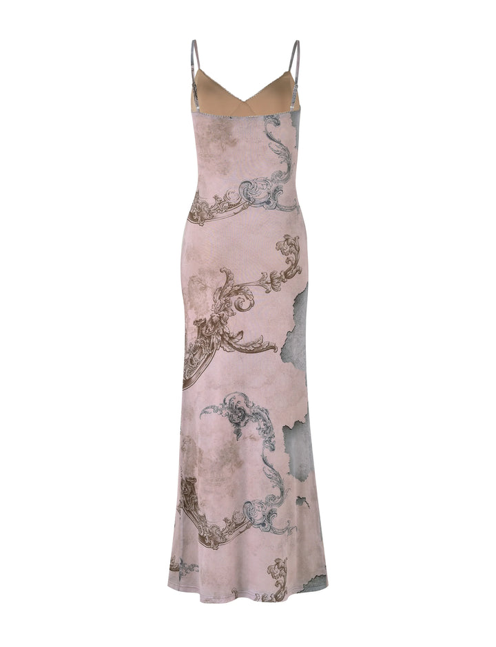 Stilla | Blomstret Pink Blondekjole