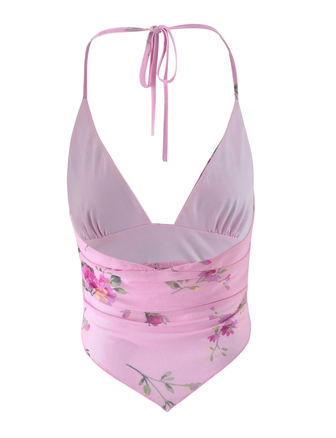 Stilla | Blomstret Pink Top Med Mini Nederdel