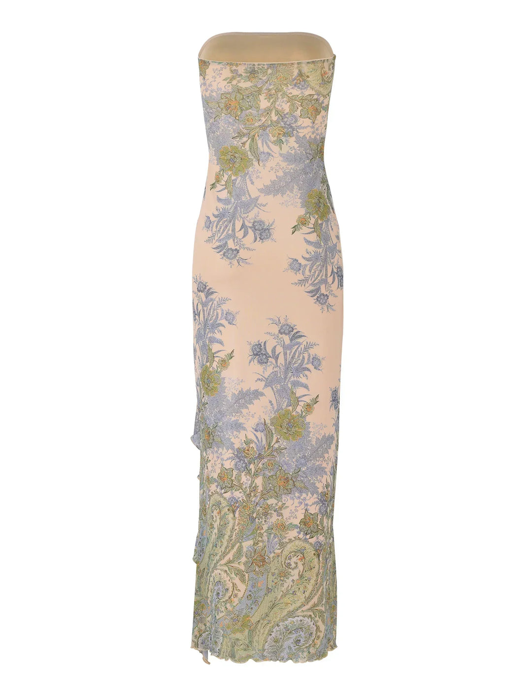 Stilla | Hvid Maxikjole Med Blomsterprint