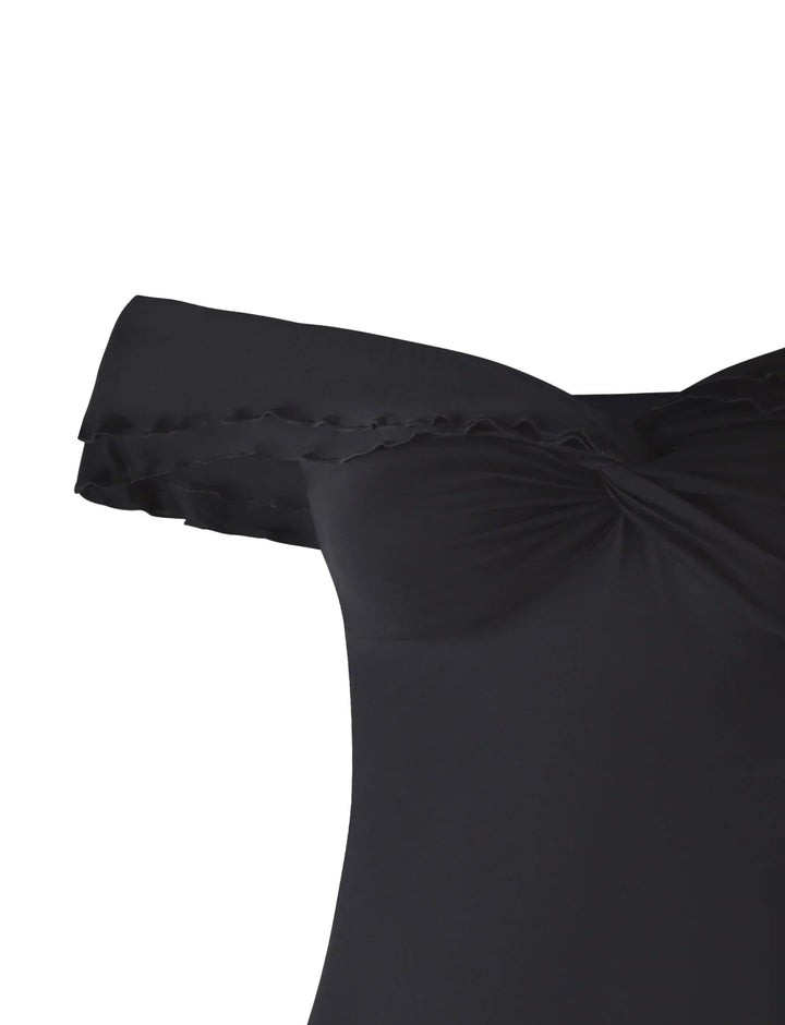 Stilla | Tekstureret Twist Top Med Maxi Nederdel