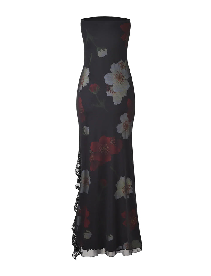 Stilla | Rosa Sort Maxi Kjole