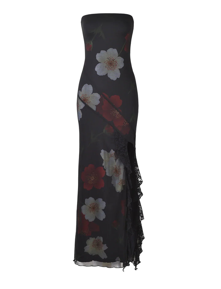 Stilla | Rosa Sort Maxi Kjole