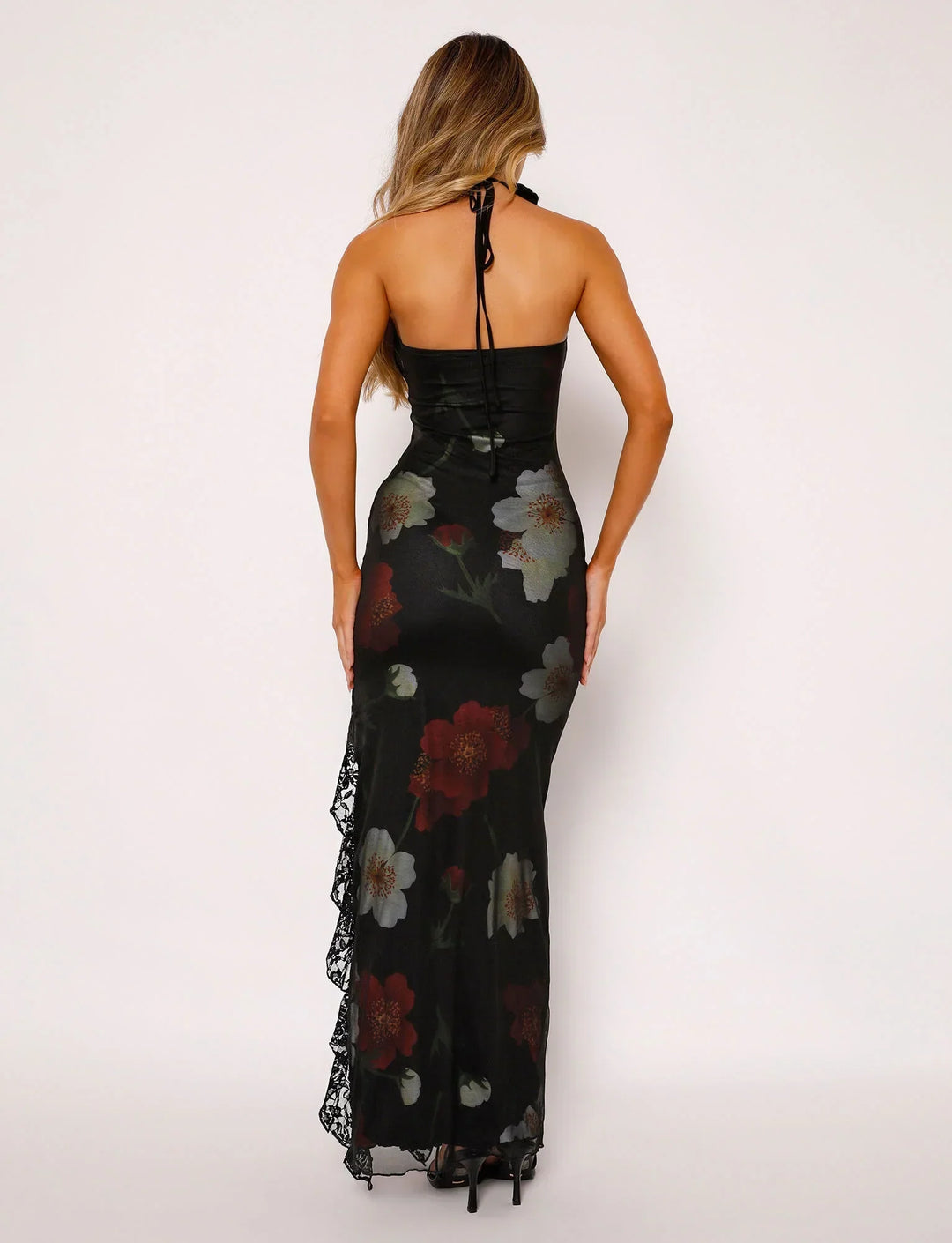 Stilla | Rosa Sort Maxi Kjole