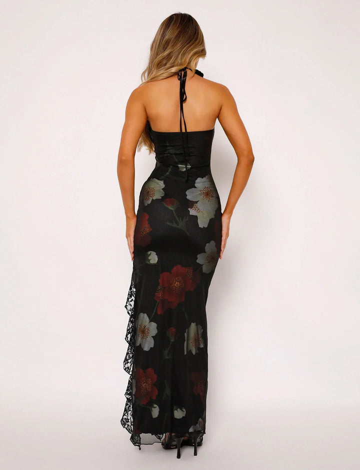 Stilla | Rosa Sort Maxi Kjole