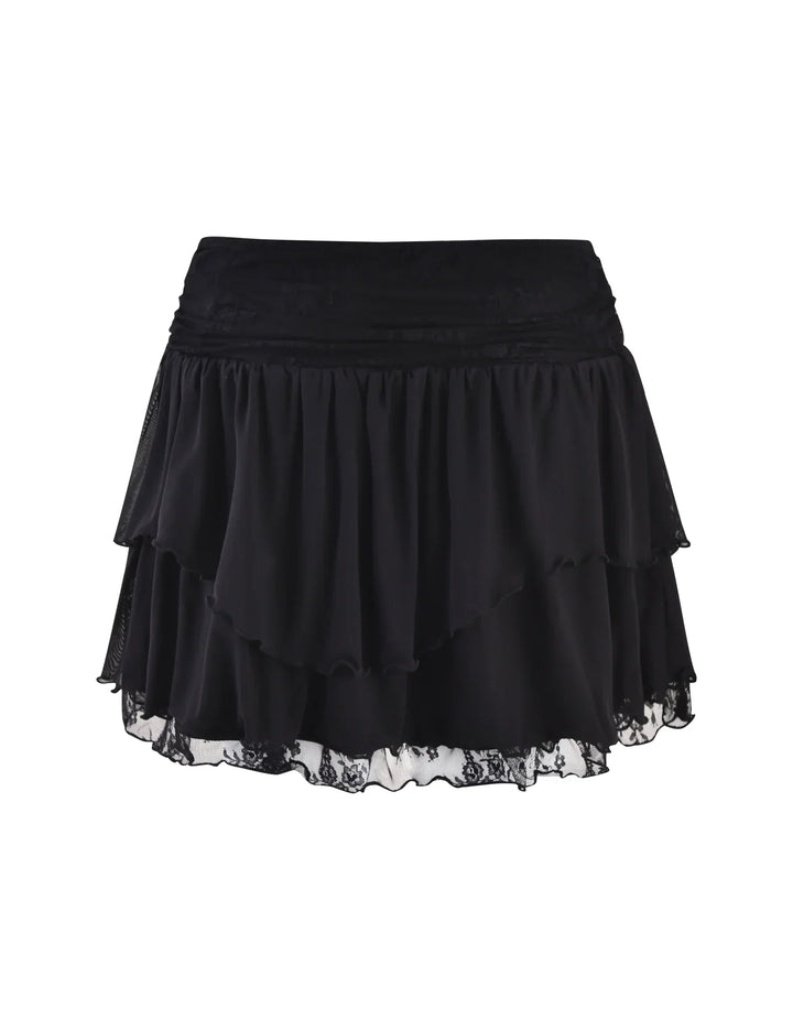 Stilla | Stilfuld Crop Top Med Nederdel
