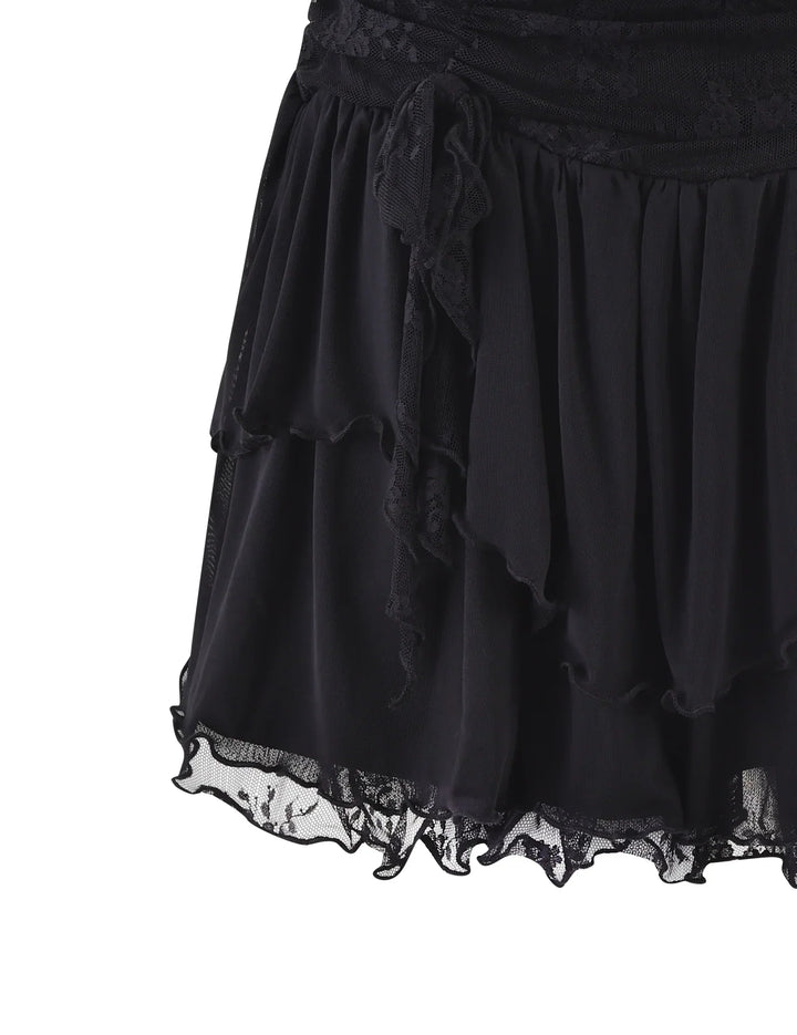 Stilla | Stilfuld Crop Top Med Nederdel