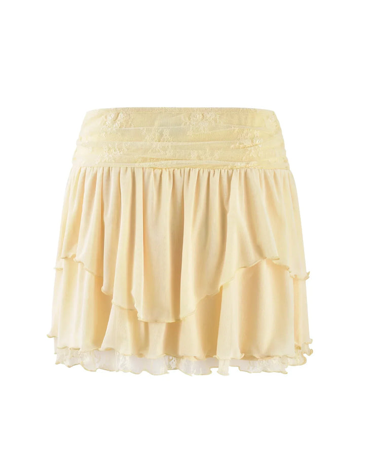 Stilla | Stilfuld Crop Top Med Nederdel