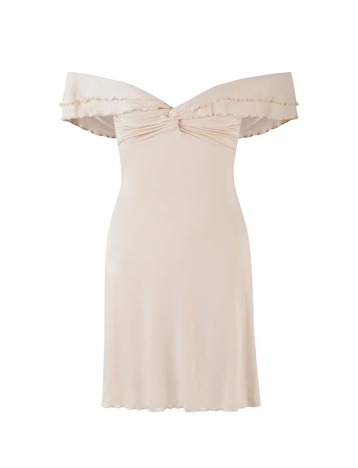 Stilla | Snoet Beige Minikjole