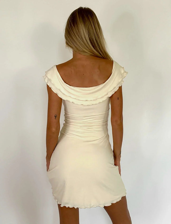 Stilla | Snoet Beige Minikjole