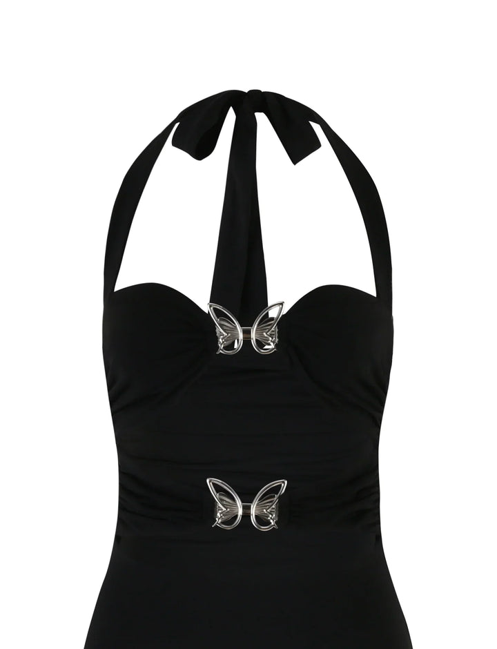 Stilla | Maxikjole Med Butterfly Design