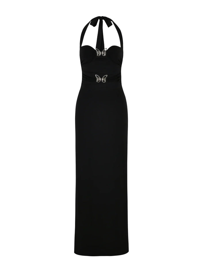Stilla | Maxikjole Med Butterfly Design