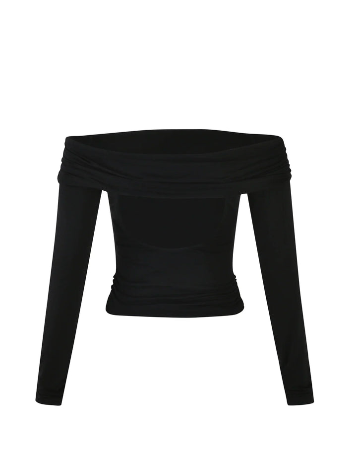 Stilla | Chic Bagside Hul Af Skulder Top