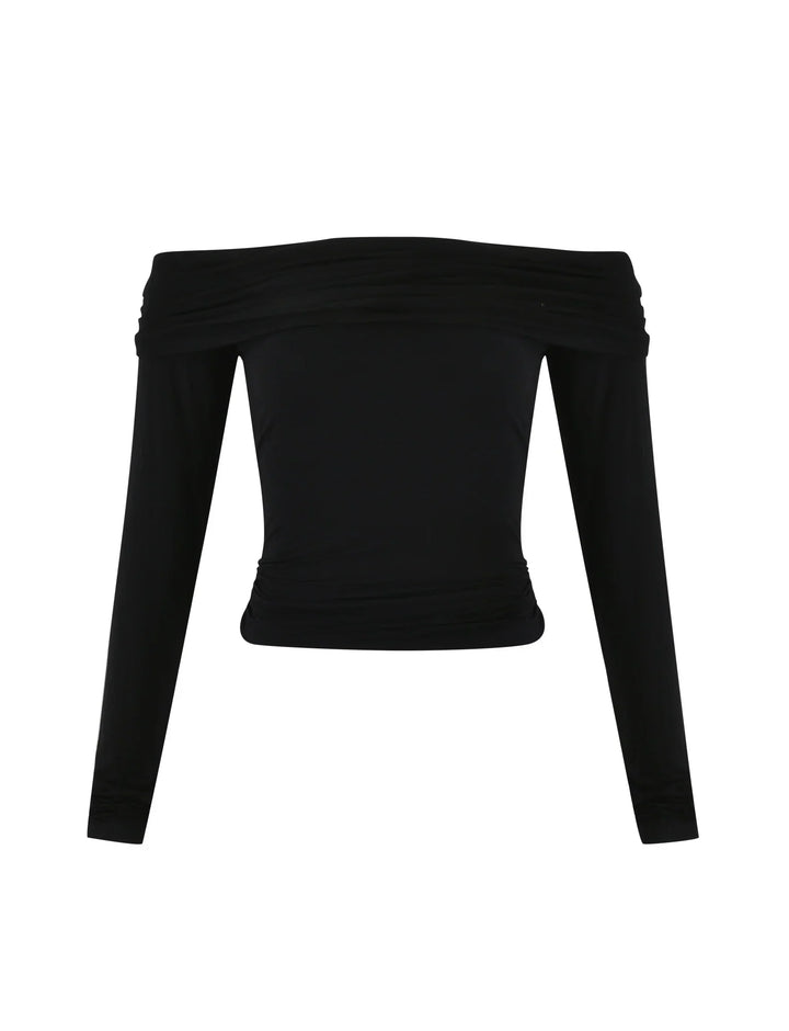 Stilla | Chic Bagside Hul Af Skulder Top