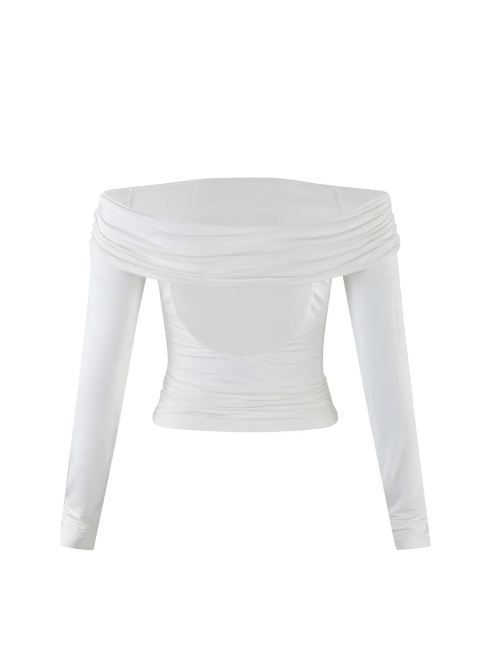 Stilla | Chic Bagside Hul Af Skulder Top