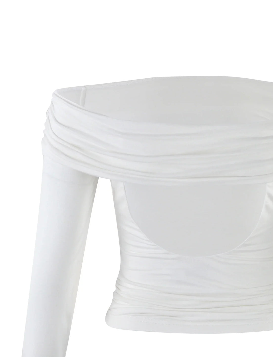 Stilla | Chic Bagside Hul Af Skulder Top