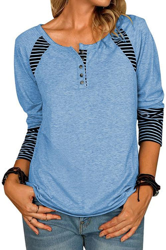 Stilla | Stripes Patchwork Knap Lange Ærmer T-shirt