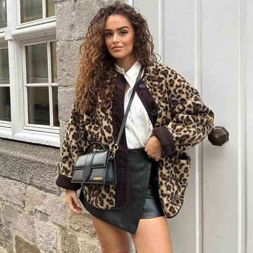 Stilla | Modejakke Af Leopardprint Fleece
