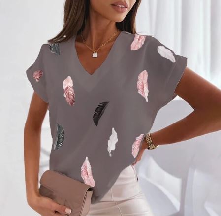 Stilla | Mode T-shirt med V-udskæring