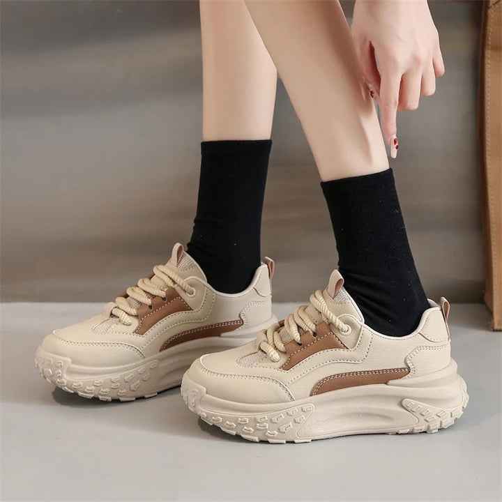 Stilla | Komfortable Kvinders Sneakers Med Tykk Såle
