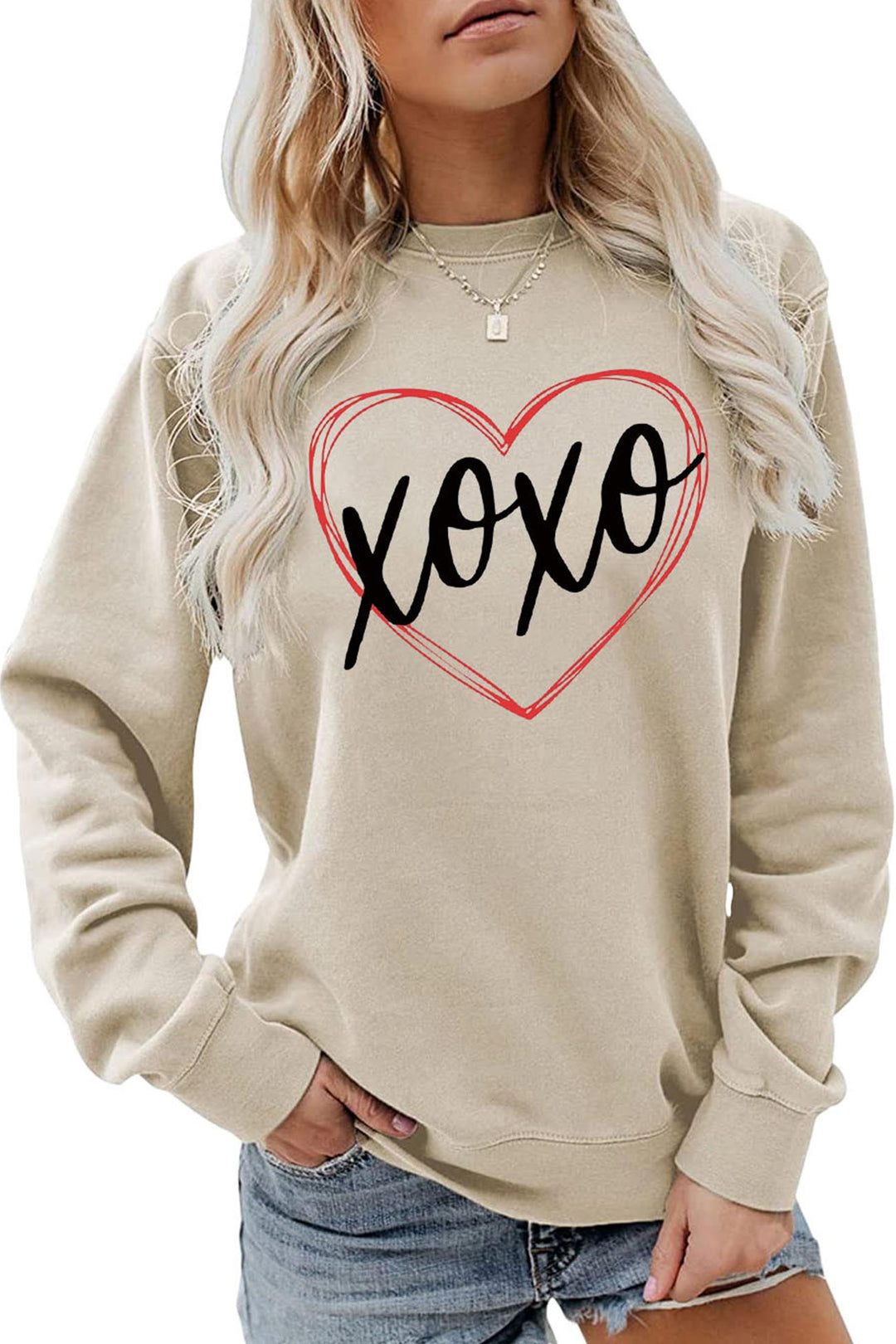 Stilla | Sweatshirt med fin bogstavsform i hjerteform