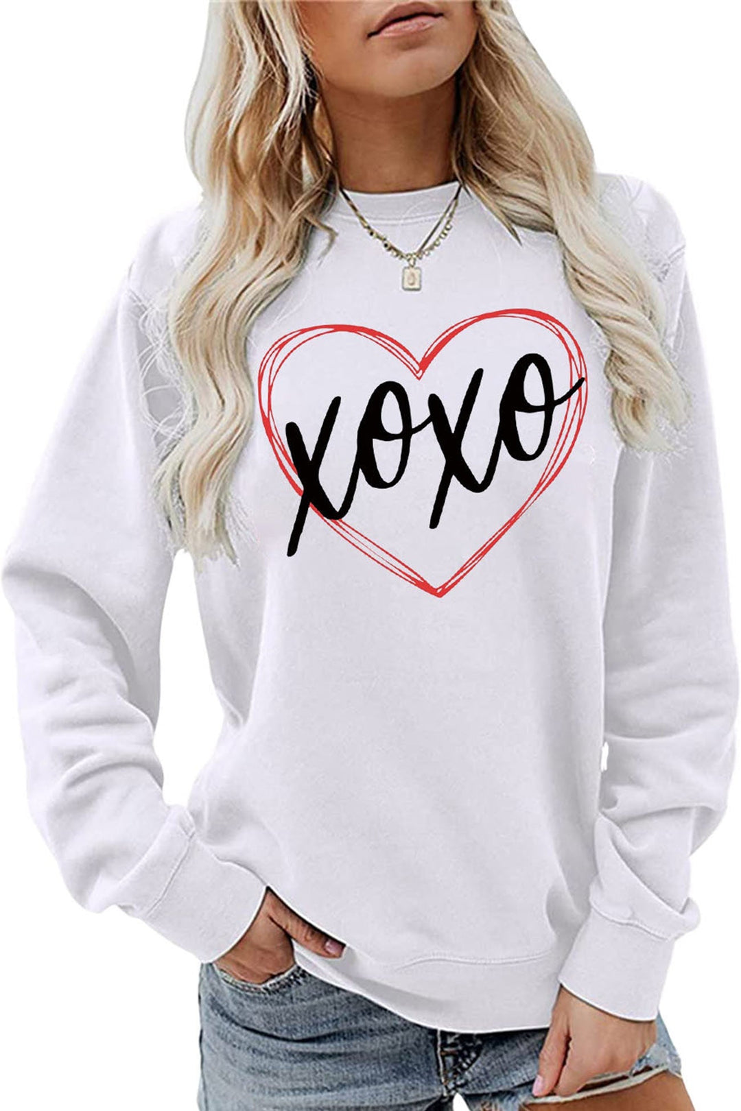 Stilla | Sweatshirt med fin bogstavsform i hjerteform
