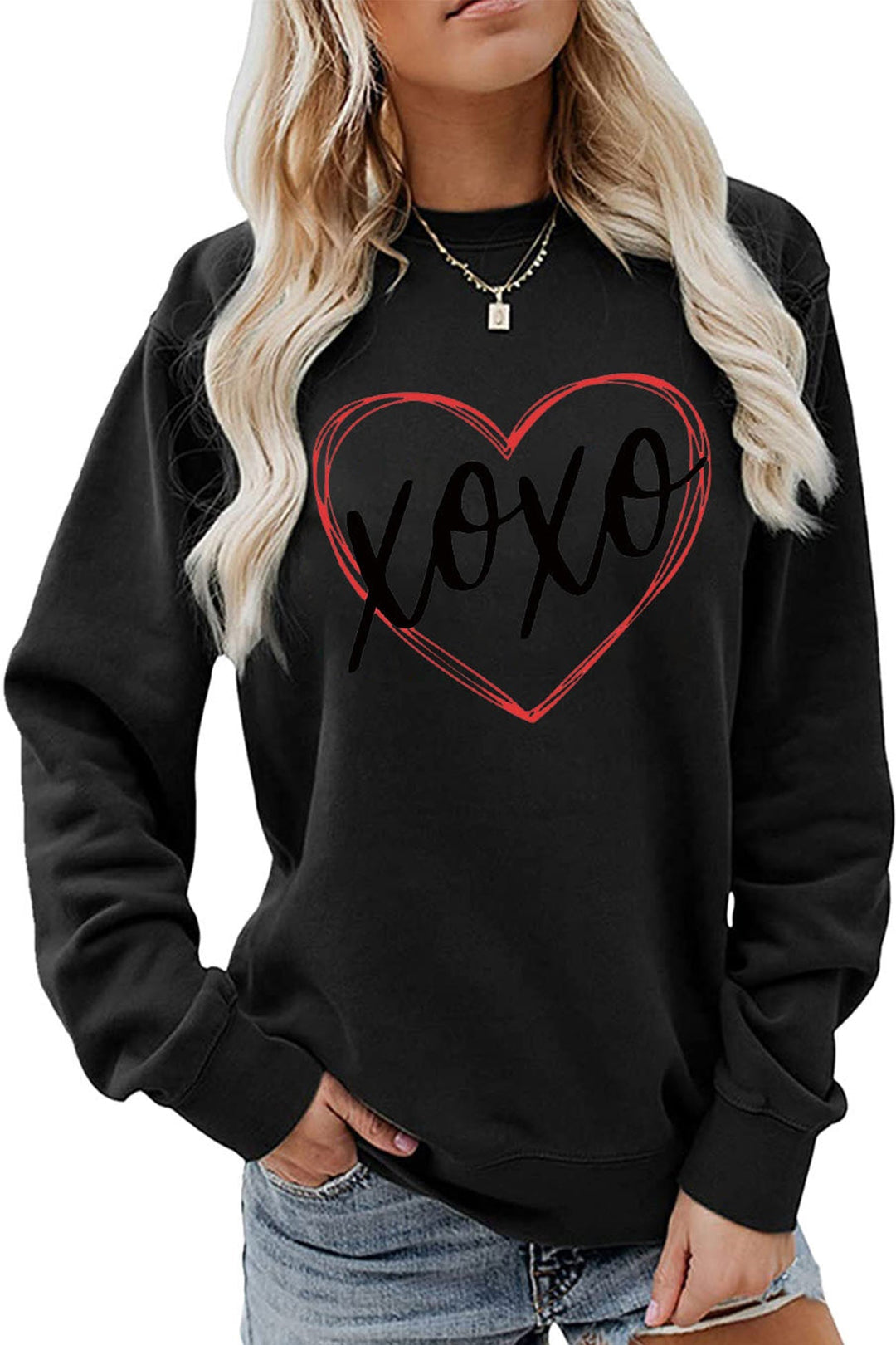Stilla | Sweatshirt med fin bogstavsform i hjerteform