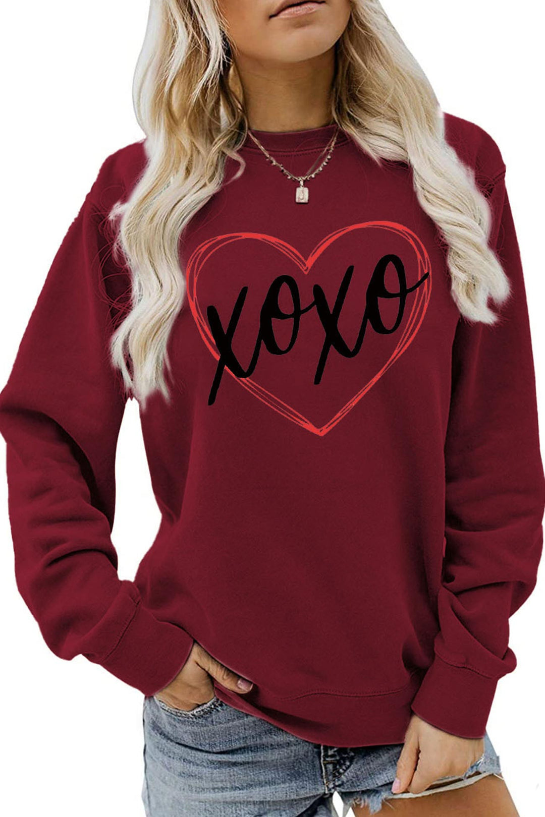 Stilla | Sweatshirt med fin bogstavsform i hjerteform
